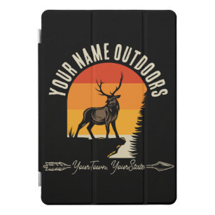 Hunting ADD NAME Outdoors Deer Elk Wilderness Camp iPad Pro Cover