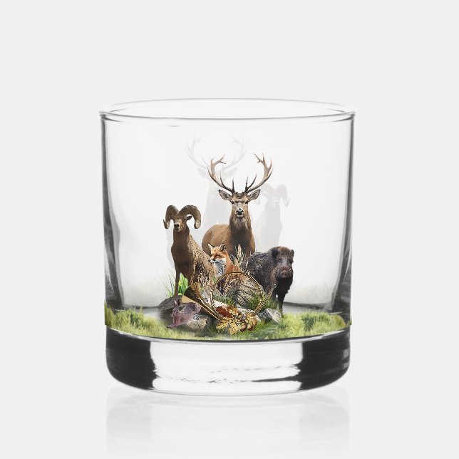 Hunting Adventures  Whiskey Glass (Front)
