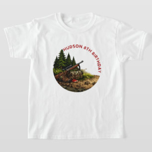 Hunting and Fishing Camo Boy birthday T-Shirt