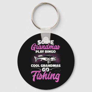 Hunting And Fishing Granny Cool Grandmas Go Fishin Key Ring