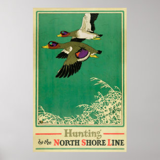 Hunting and Fishing Vintage Poster