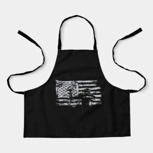 Hunting Archer American Flag  Bowhunting Hunt Apron
