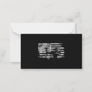 Hunting Archer American Flag  Bowhunting Hunt Card
