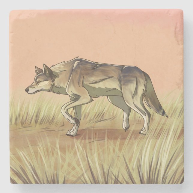 Hunting at Sunrise Stone Coaster (Front)