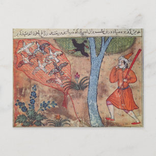 Hunting Birds, from 'The Book of Kalila and Postcard