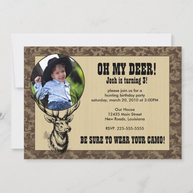 Hunting Birthday Invitation (Front)