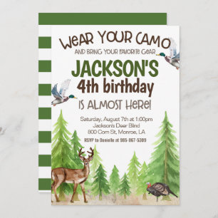Hunting Birthday Invitation ANY AGE