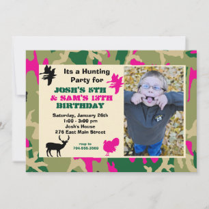 Hunting Birthday invitation, for boy an girl Invitation