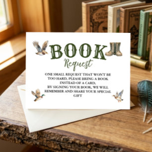 Hunting Boy Baby Shower Book Request Enclosure Card