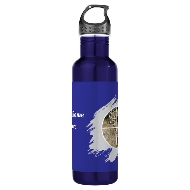 Hunting - Buck Deer in a rifle's crosshairs 710 Ml Water Bottle (Front)
