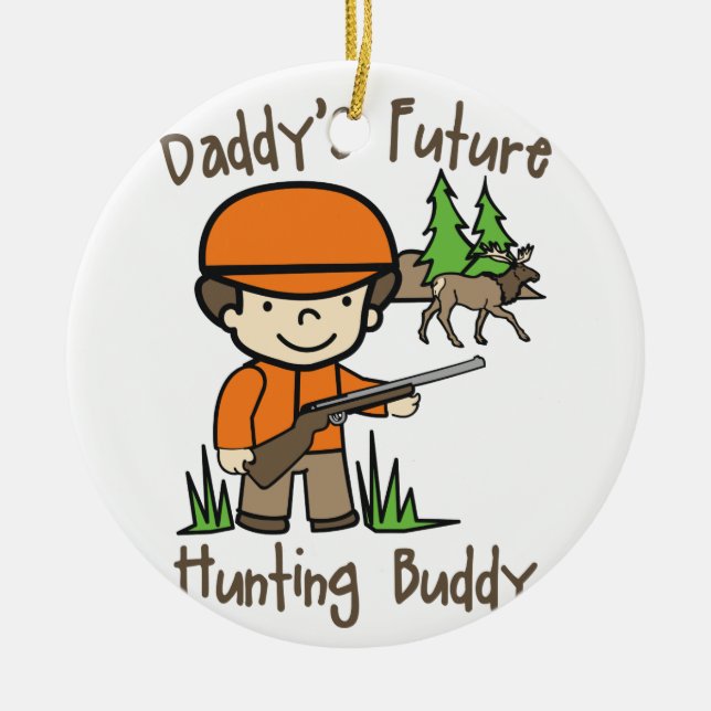 Hunting Buddy Ceramic Tree Decoration (Front)