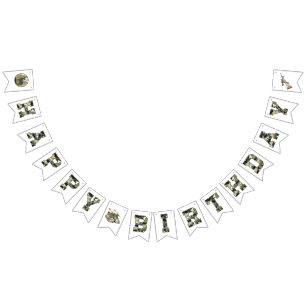 Hunting Camo Happy Birthday Bunting Banner
