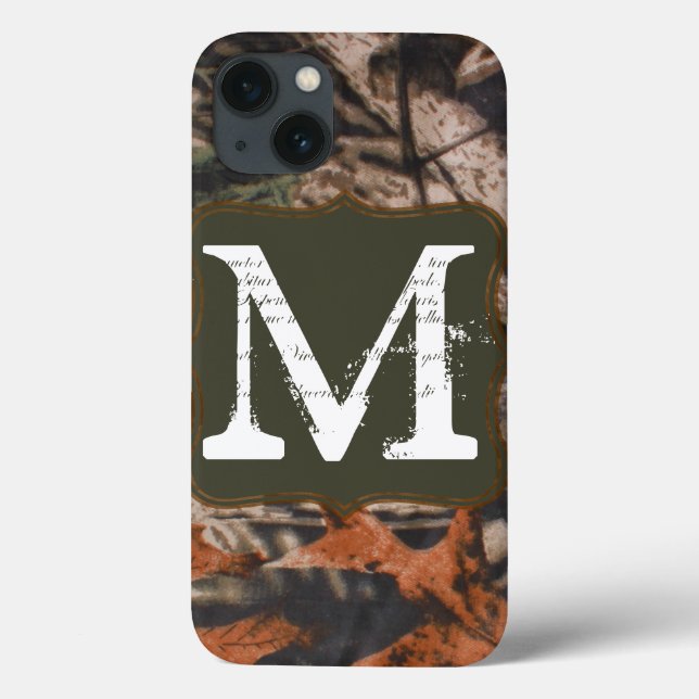 Hunting Camo Hunters Camouflage Monogram IPAD Case (Back)