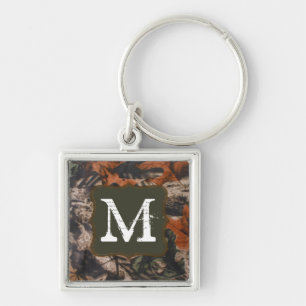 Hunting Camo Hunters Camouflage Real Lea Key Chain