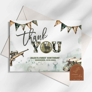 Hunting Camo Thank You Card