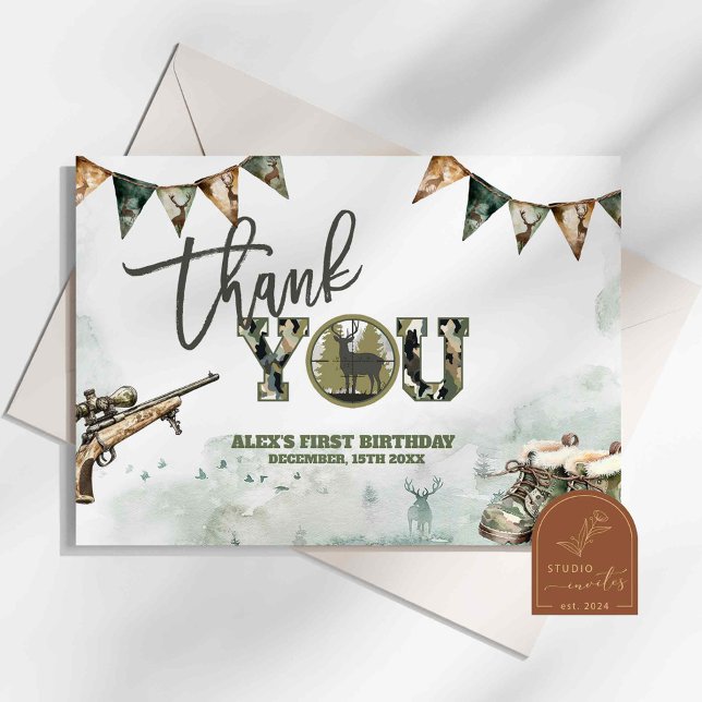 Hunting Camo Thank You Card (Creator Uploaded)