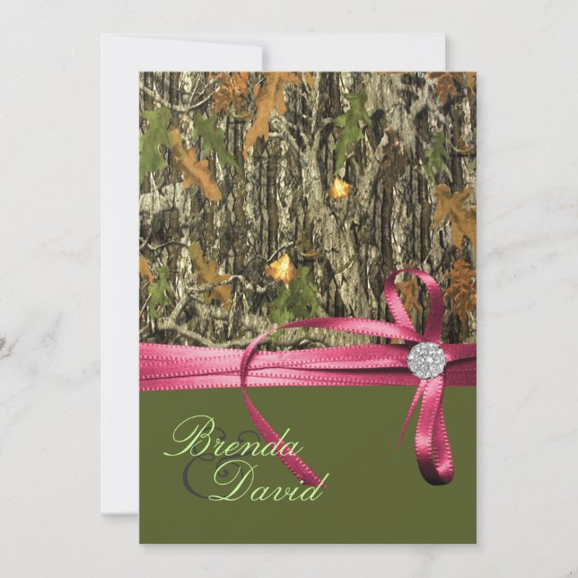 Hunting Camo Wedding Invitation (Front)