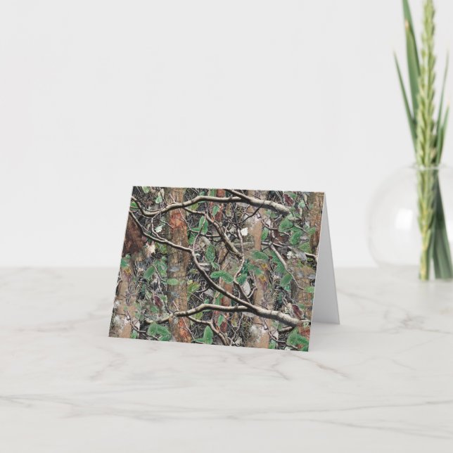 Hunting Camouflage Pattern 4 Thank You Card (Front)