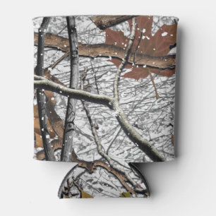 Hunting Camouflage Snow Pattern 2 Can Cooler