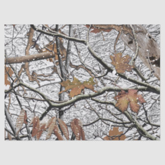 Hunting Camouflage Snow Pattern 2 Tissue Paper