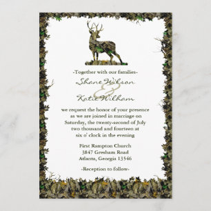Hunting Camouflage wedding invitation