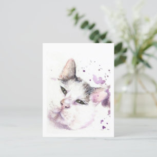 Hunting cat postcard