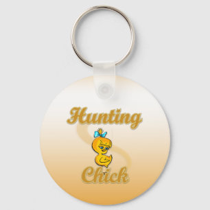 Hunting Chick Key Ring