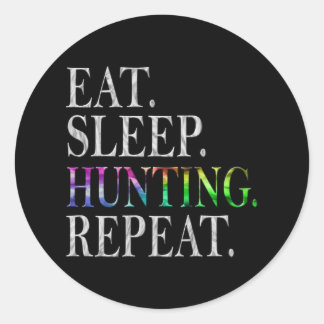 hunting classic round sticker