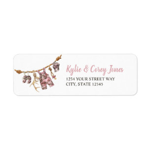 Hunting Clothesline Pink Camo Girl Baby Shower