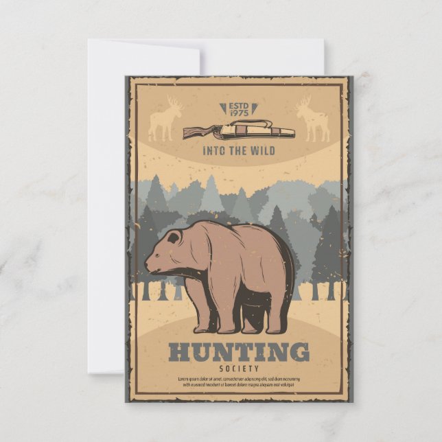  Hunting club RSVP Card (Front)
