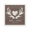 Hunting country chic deer antler wedding napkins