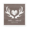 Hunting country chic deer antler wedding napkins