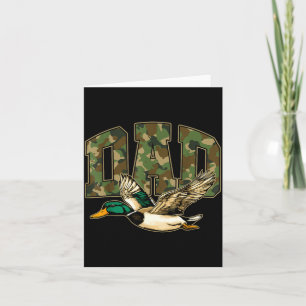 Hunting dad hunting mallard duck camo father's day card