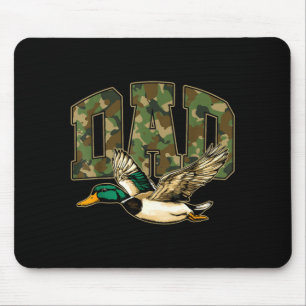 Hunting dad hunting mallard duck camo father's day mouse pad