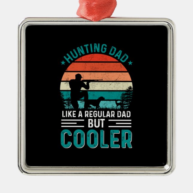 Hunting Dad Metal Tree Decoration (Front)