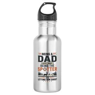 Hunting Dad Spotter Vintage Engraving Shirt Design 532 Ml Water Bottle