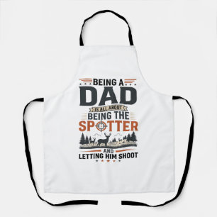 Hunting Dad Spotter Vintage Engraving Shirt Design Apron