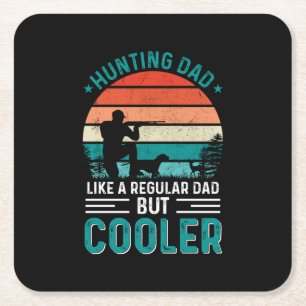 Hunting Dad Square Paper Coaster