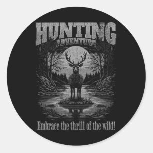 Hunting Deer Hunting Hunt Hunter  Classic Round Sticker