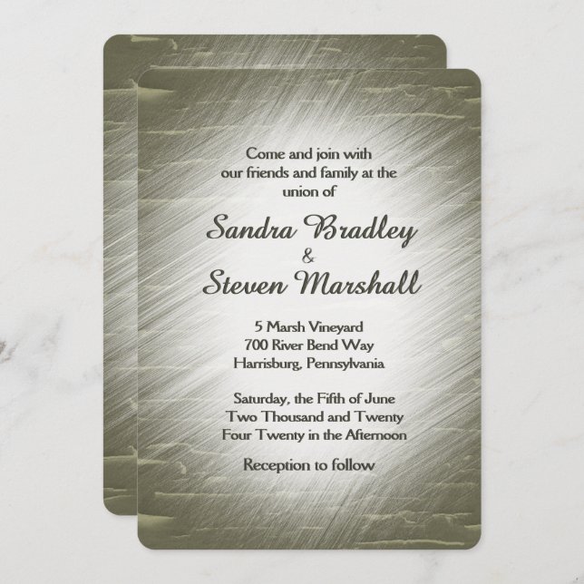 Hunting Design Wedding Invitation (Front/Back)