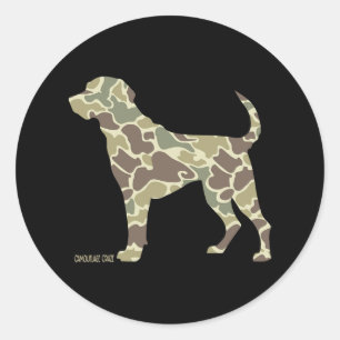 Hunting Dog Camouflage Camo Dog Labrador Hunting C Classic Round Sticker