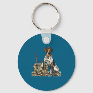 Hunting Dog Inter Bird Dog Duck Hunter Camo Retrie Key Ring