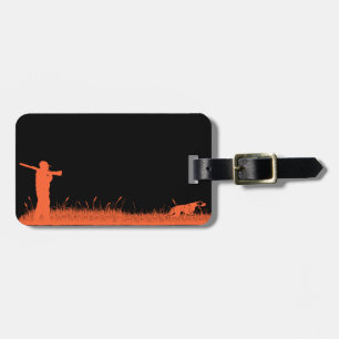 Hunting Dog Orange Graphic Hunting Lover Luggage Tag