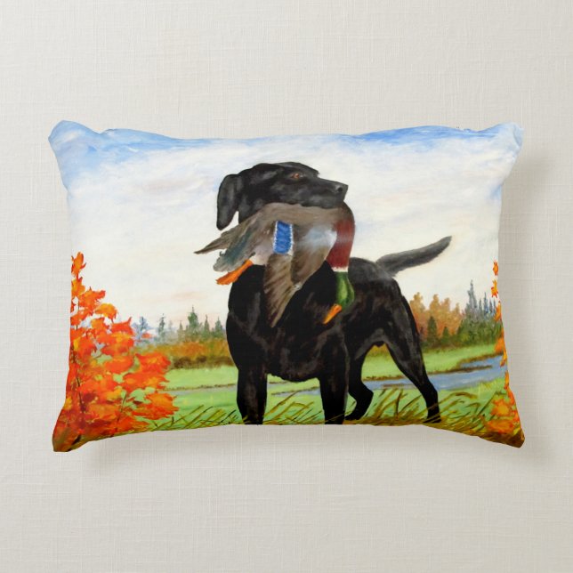 Hunting Dog Painting Pillow (Front)