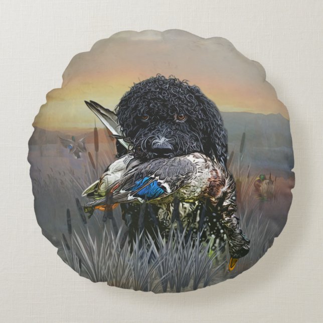 Hunting dog    round cushion (Front)