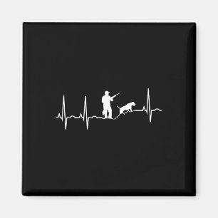 Hunting Dog Shirt - Hound Hunter Heartbeat Magnet