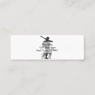 Hunting dog with hunter - Choose background colour Mini Business Card