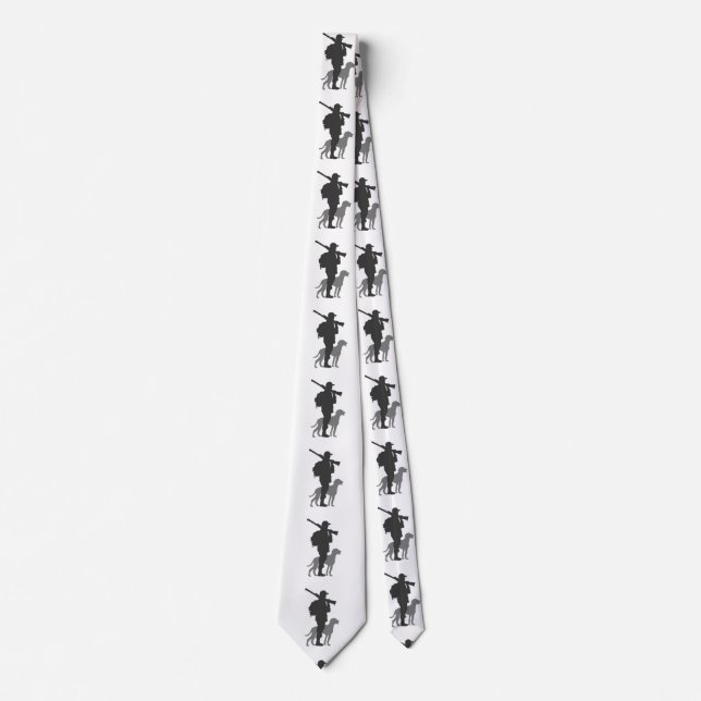 Hunting dog with hunter - Choose background colour Tie (Front)