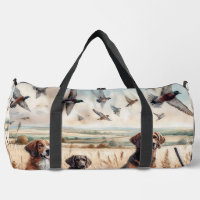 Hunting Dogs and Ducks Duffle Bags