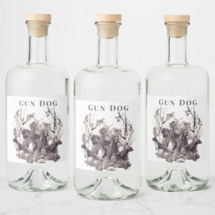 Hunting dogs ,Gun dogs, Hunting season Liquor Bottle Label